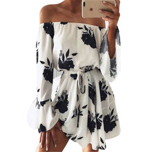 Load image into Gallery viewer, Sexy Slash Neck Off Shoulder Floral Summer Dress
