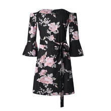 Load image into Gallery viewer, Sexy Slash Neck Off Shoulder Floral Summer Dress