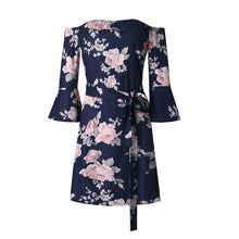 Load image into Gallery viewer, Sexy Slash Neck Off Shoulder Floral Summer Dress