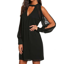 Load image into Gallery viewer, Casual Sloid Halter V-neck Off Shoulder Mini Summer Dress